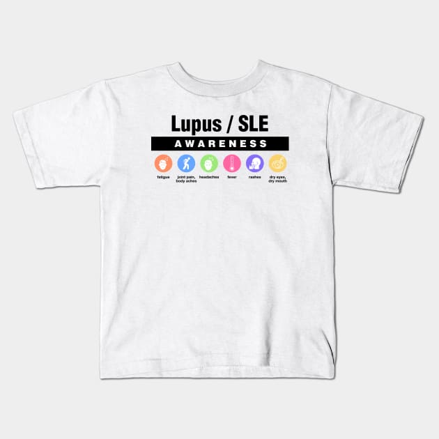 Lupus - Disability Awareness Symptoms Kids T-Shirt by Football from the Left